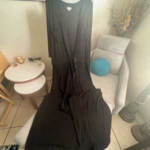 26/28 black wide legged roomper